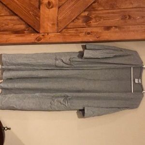 Light gray long float cardigan